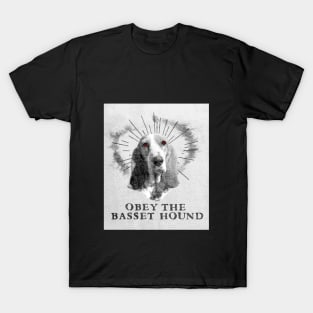 Funny Basset Hound Shirt - Obey The Basset Hound T-Shirt